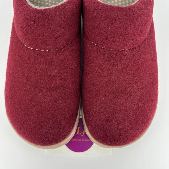 Dansko Women's Lucie Wool Blend Cranberry Comfort Mules Size 39 EU/ 8.5-9 US - Picture 4 of 12